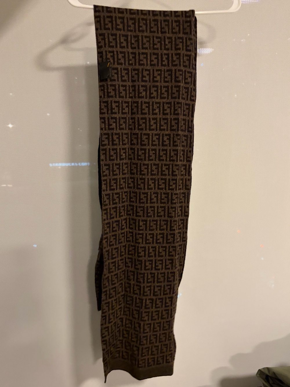 Fendi Scarf Brown Monogram Knit